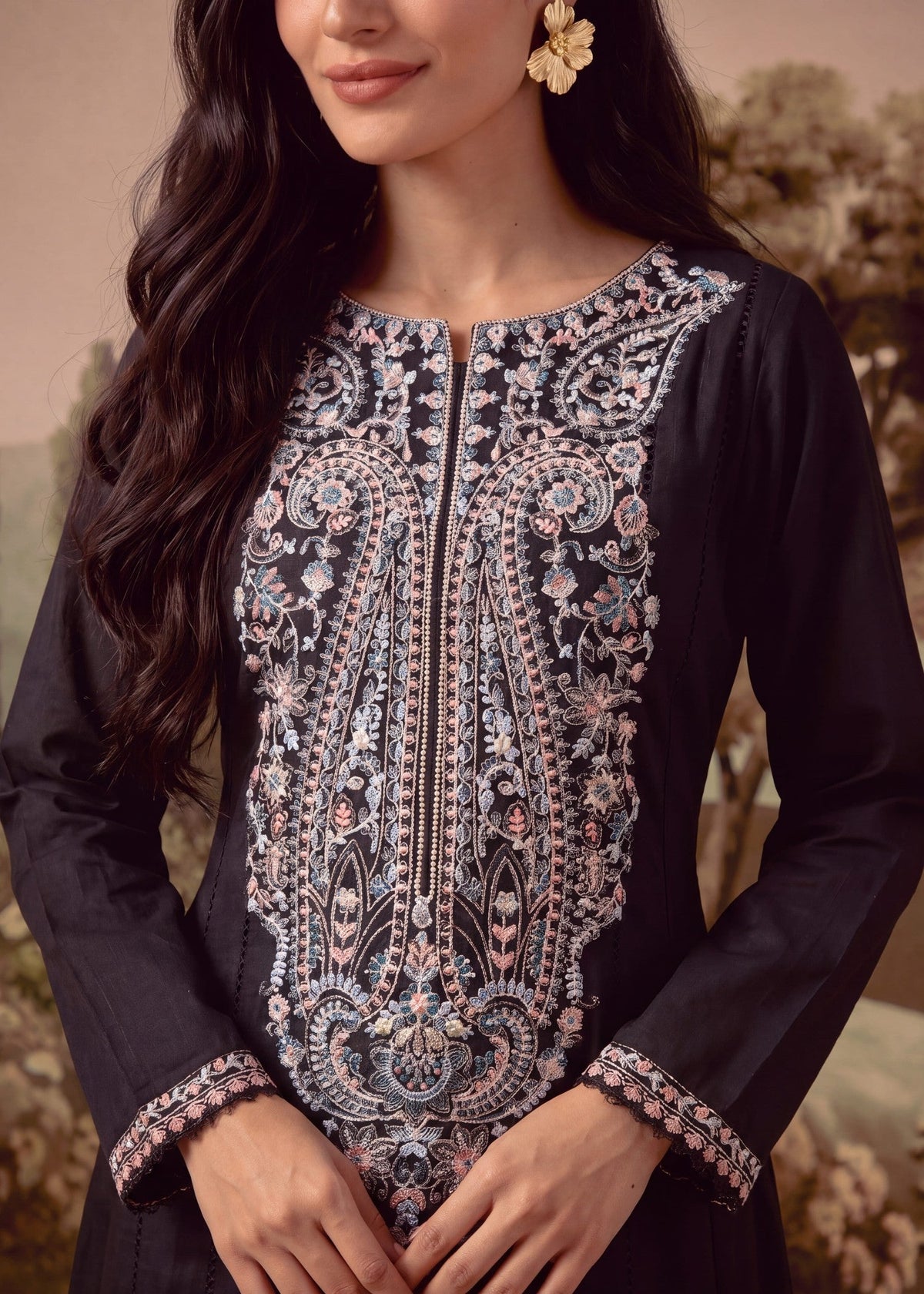 Pakistani Black Khaddar Sharara Online in Sri Lanka India Australia
