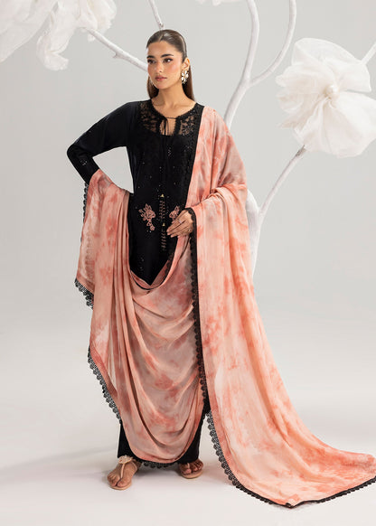 Pakistani Black Lawn Suit Online in KSA Riyadh Saudi Arabia Oman Bahrain Qatar