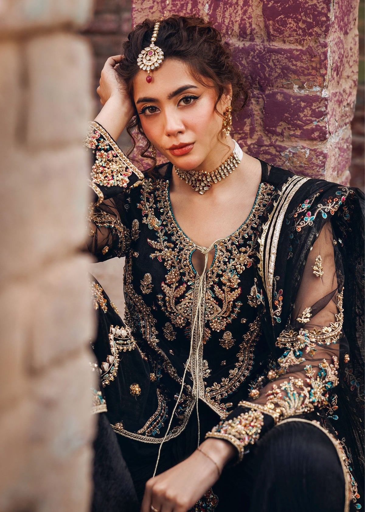 Pakistani Black Net Sharara Gharara Online in Dubai UAE Abudhabi Ajman Sharjah