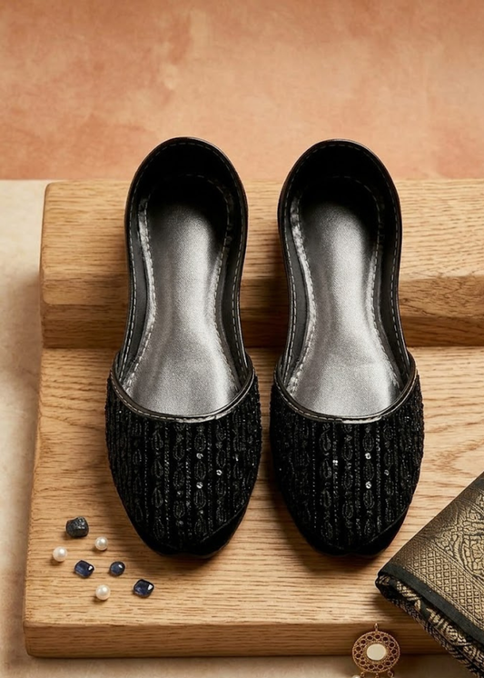 Pakistani Black Velvet Mojari Online in UK USA Canada