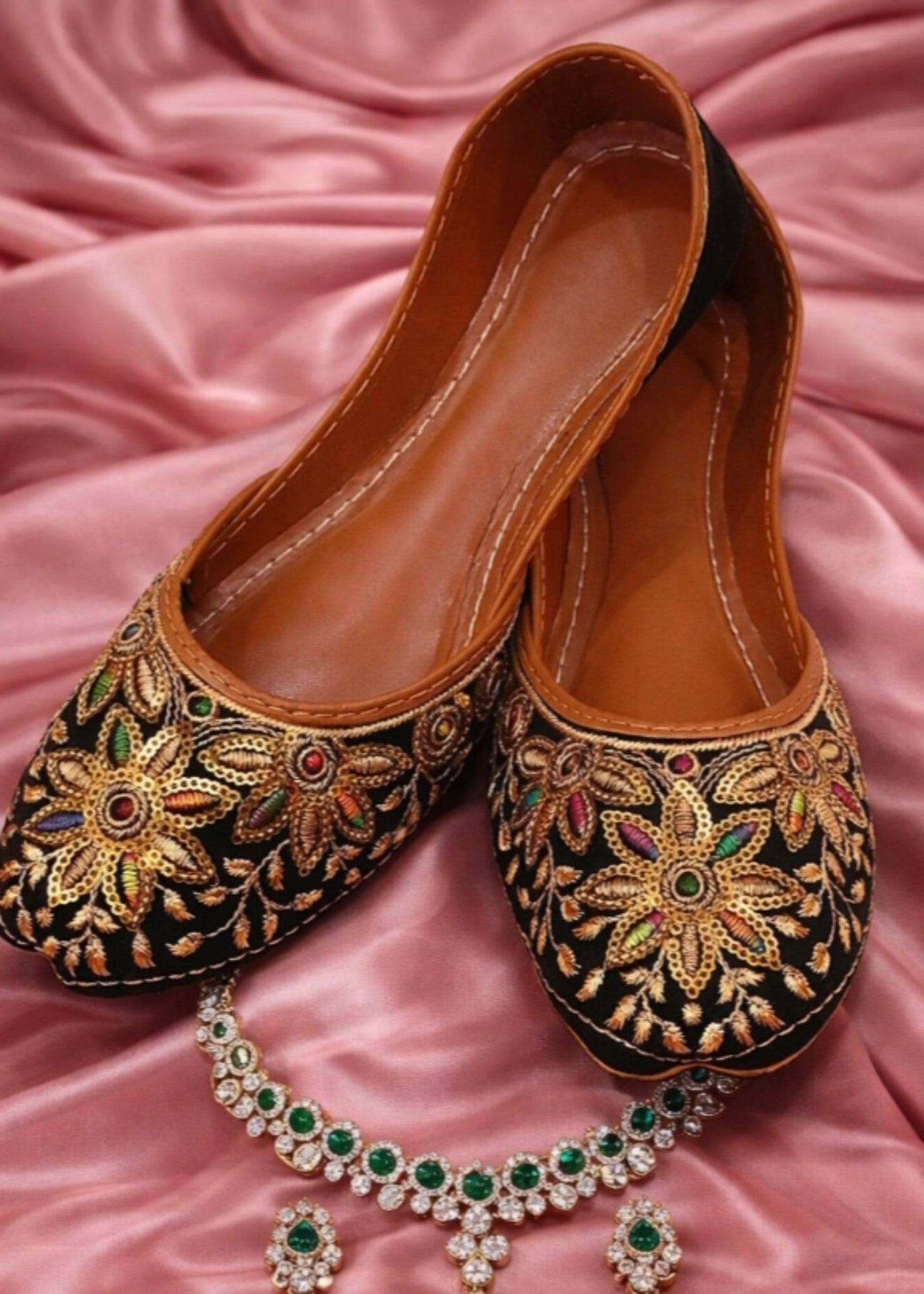 Pakistani Black Velvet Wedding Shoes Online in UK USA Canada