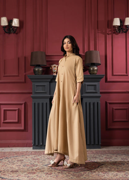 Pakistani Daily Wear Beige Kurta Pajama Online in KSA Riyadh Saudi Arabia Oman Bahrain Qatar