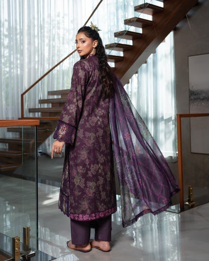 Pakistani Designer Violet Lawn Salwar Kameez Online in KSA Riyadh Saudi Arabia Oman Bahrain Qatar