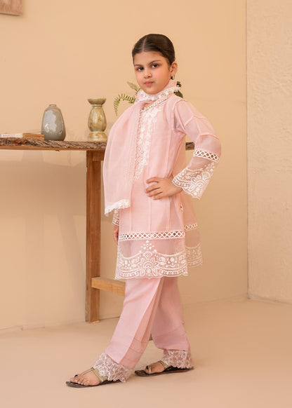 Pakistani Designer Baby Pink Cotton Silk Salwar Kameez Online in KSA Riyadh Saudi Arabia Oman Bahrain Qatar