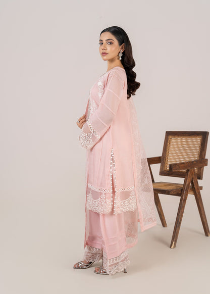 Pakistani Designer Baby Pink Embroidered Farshi Shalwar Kameez Online in KSA Riyadh Saudi Arabia Oman Bahrain Qatar