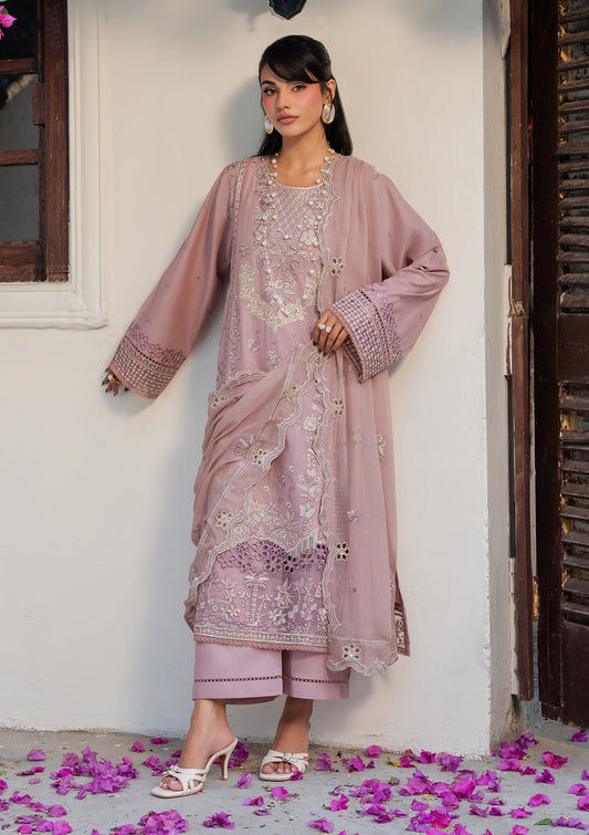 Pakistani Designer Baby Pink Lawn Suit Online in UK USA Canada