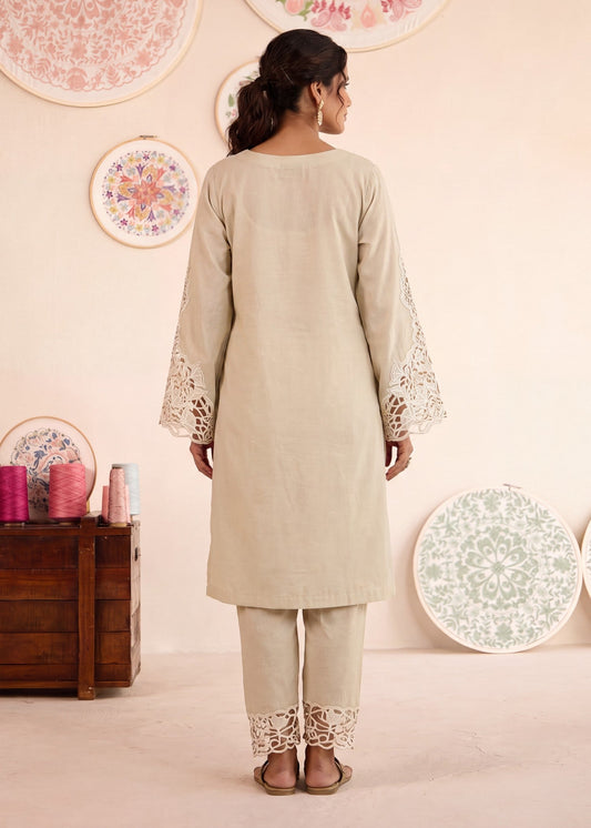 Pakistani Designer Beige Lawn Suit Online in KSA Riyadh Saudi Arabia Oman Bahrain Qatar