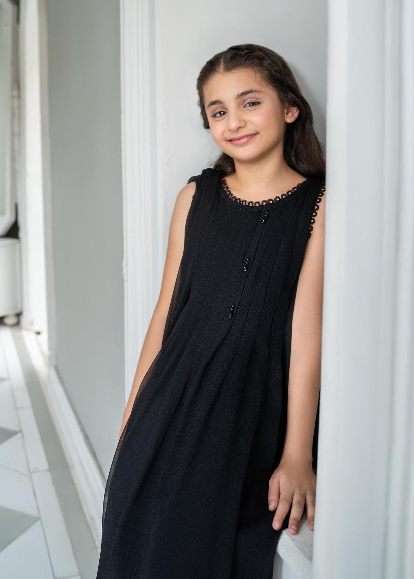 Pakistani Designer Black Chiffon Salwar Kameez Online in KSA Riyadh Saudi Arabia Oman Bahrain Qatar