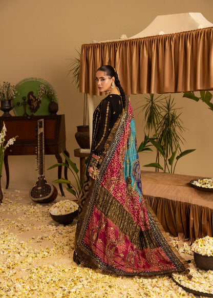 Pakistani Designer Black Embellished Lehenga Online in UK USA Canada