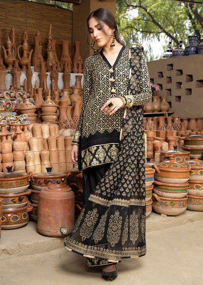 Pakistani Designer Black Embroidered Farshi Shalwar Kameez Online in KSA Riyadh Saudi Arabia Oman Bahrain Qatar