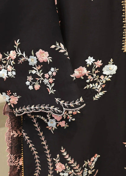 Pakistani Designer Black Embroidered Kurta Suit Online in KSA Riyadh Saudi Arabia Oman Bahrain Qatar