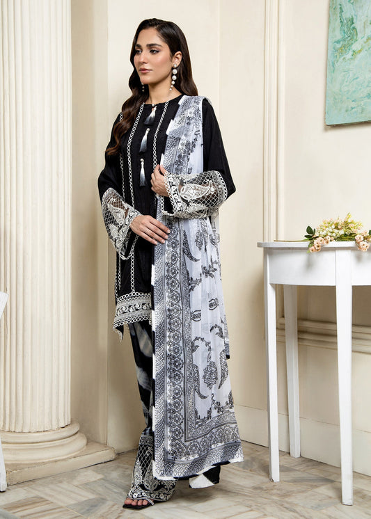 Pakistani Designer Black Farshi Shalwar with Chiffon Dupatta Online in KSA Riyadh Saudi Arabia Oman Bahrain Qatar