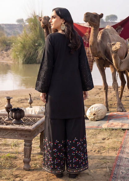 Pakistani Designer Black Lawn Embroidered Suit Online in KSA Riyadh Saudi Arabia Oman Bahrain Qatar