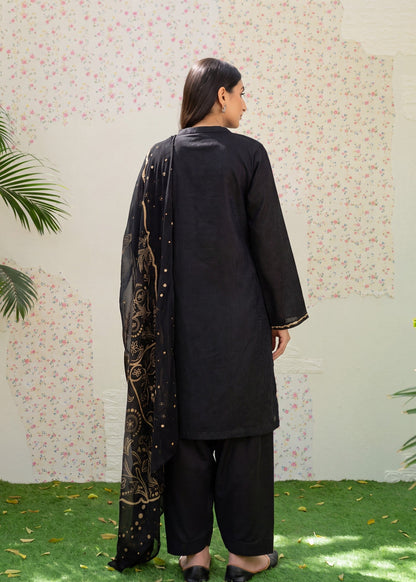 Pakistani Designer Black Lawn Shalwar Kameez Online in KSA Riyadh Saudi Arabia Oman Bahrain Qatar