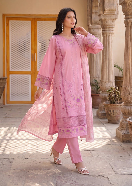 Pakistani Designer Blush Pink Lawn Salwar Kameez Online in KSA Riyadh Saudi Arabia Oman Bahrain Qatar