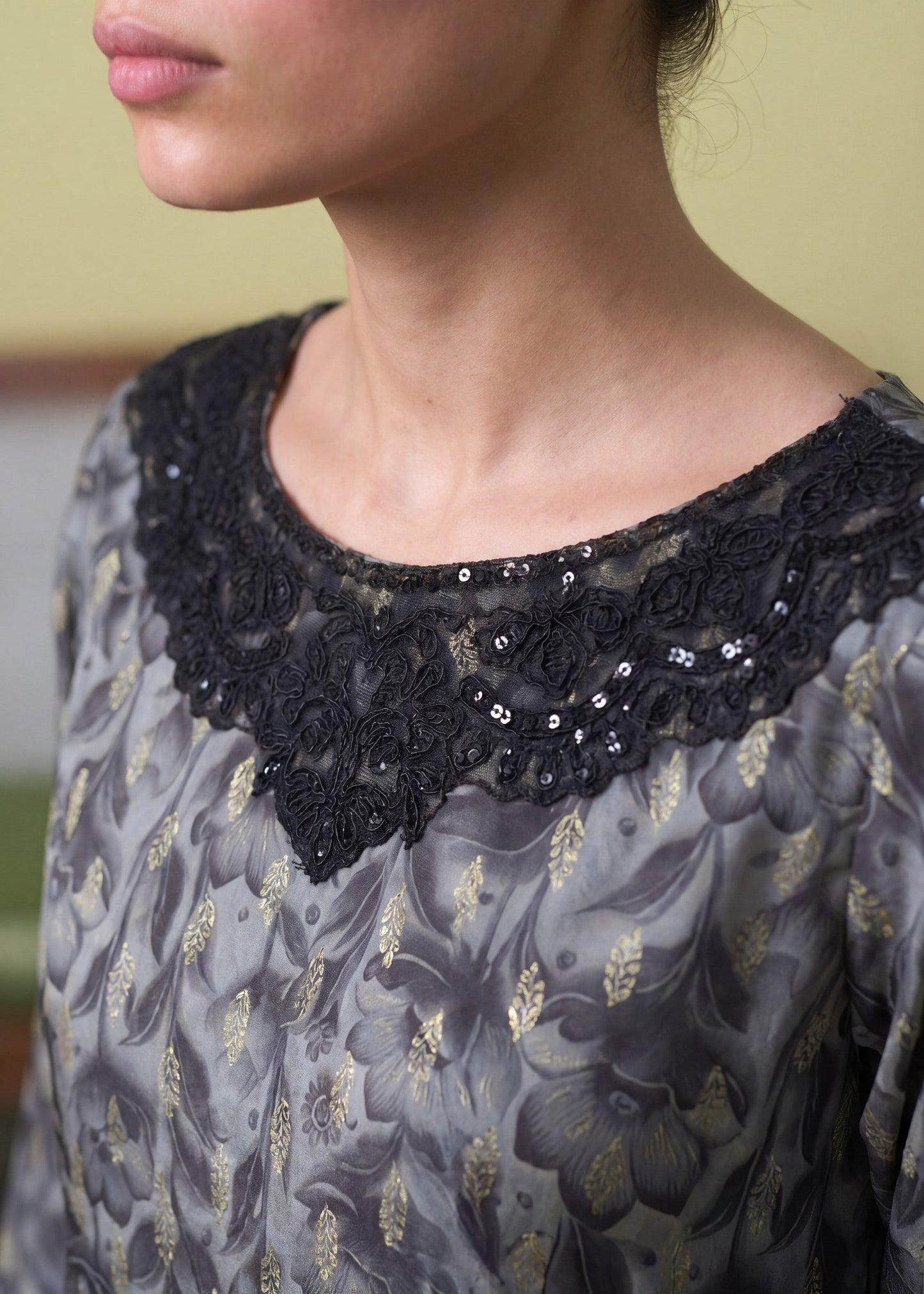 Pakistani Designer Charcoal Black Embroidered Lawn Suit Online in KSA Riyadh Saudi Arabia Oman Bahrain Qatar