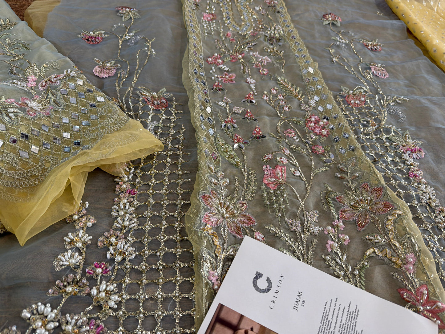 Pakistani Designer Crimson Wedding Chiffon Salwar Kameez Online in KSA Riyadh Saudi Arabia Oman Bahrain Qatar