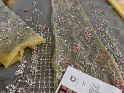 Pakistani Designer Crimson Wedding Chiffon Salwar Kameez Online in KSA Riyadh Saudi Arabia Oman Bahrain Qatar