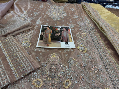 Pakistani Designer Embellished Chiffon Bridal Salwar Kameez Online in KSA Riyadh Saudi Arabia Oman Bahrain Qatar
