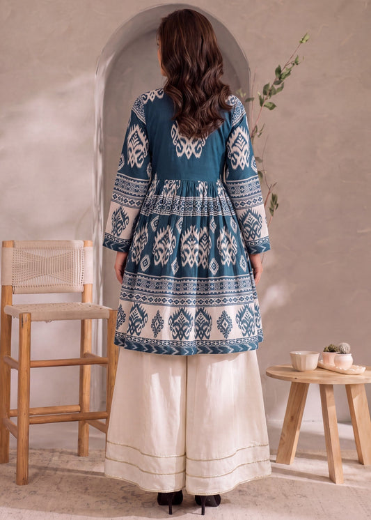 Pakistani Designer Embellished Lawn Sharara Online in KSA Riyadh Saudi Arabia Oman Bahrain Qatar