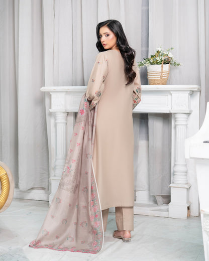 Pakistani Designer Embroidered Cotton Suit Online in KSA Riyadh Saudi Arabia Oman Bahrain Qatar