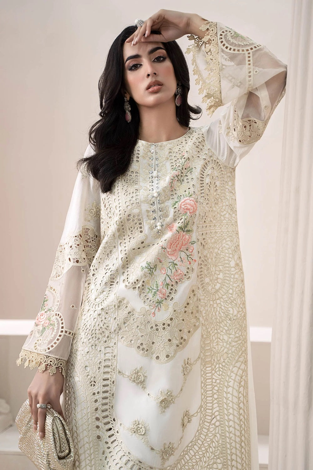 Pakistani Designer Embroidered Lawn Salwar Kameez Online in KSA Riyadh Saudi Arabia Oman Bahrain Qatar