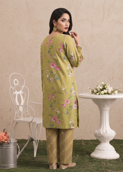 Pakistani Designer Embroidered Olive Green Suit Online in KSA Riyadh Saudi Arabia Oman Bahrain Qatar
