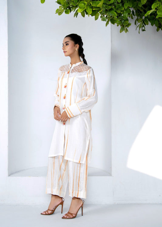 Pakistani Designer Embroidered Raw Silk Kurta Pajama Set Online in KSA Riyadh Saudi Arabia Oman Bahrain Qatar