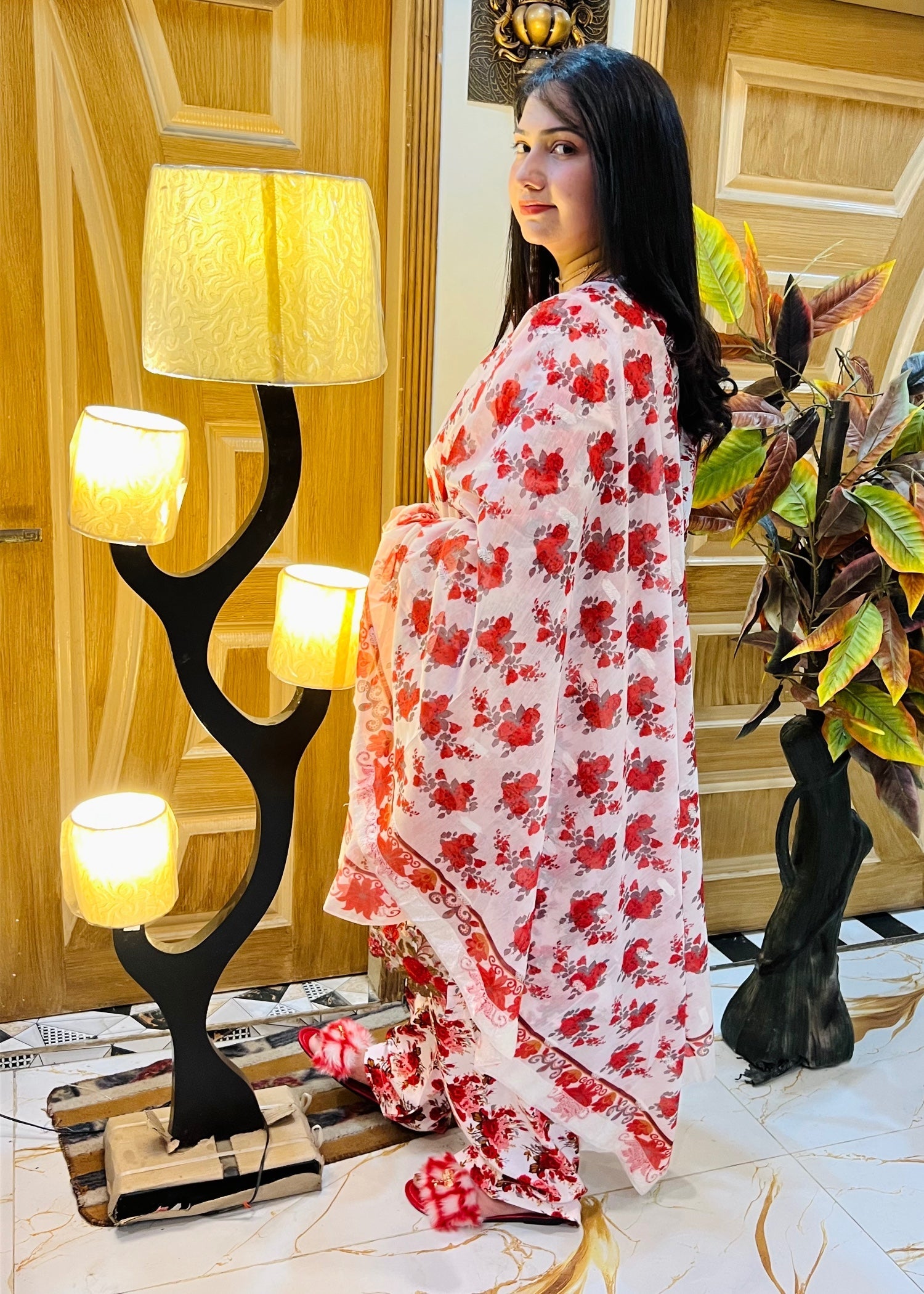 Pakistani Designer Embroidered Silk Suit Online in UK USA Canada