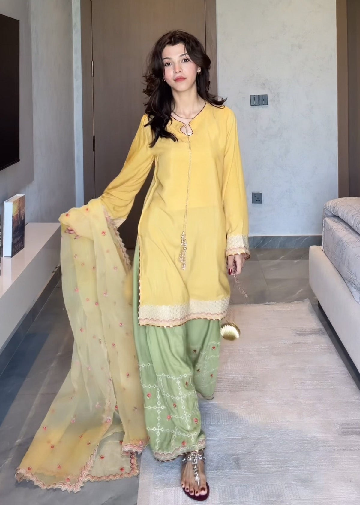 Pakistani Designer Festive Raw Silk Farshi Shalwar Suit Online in KSA Riyadh Saudi Arabia Oman Bahrain Qatar
