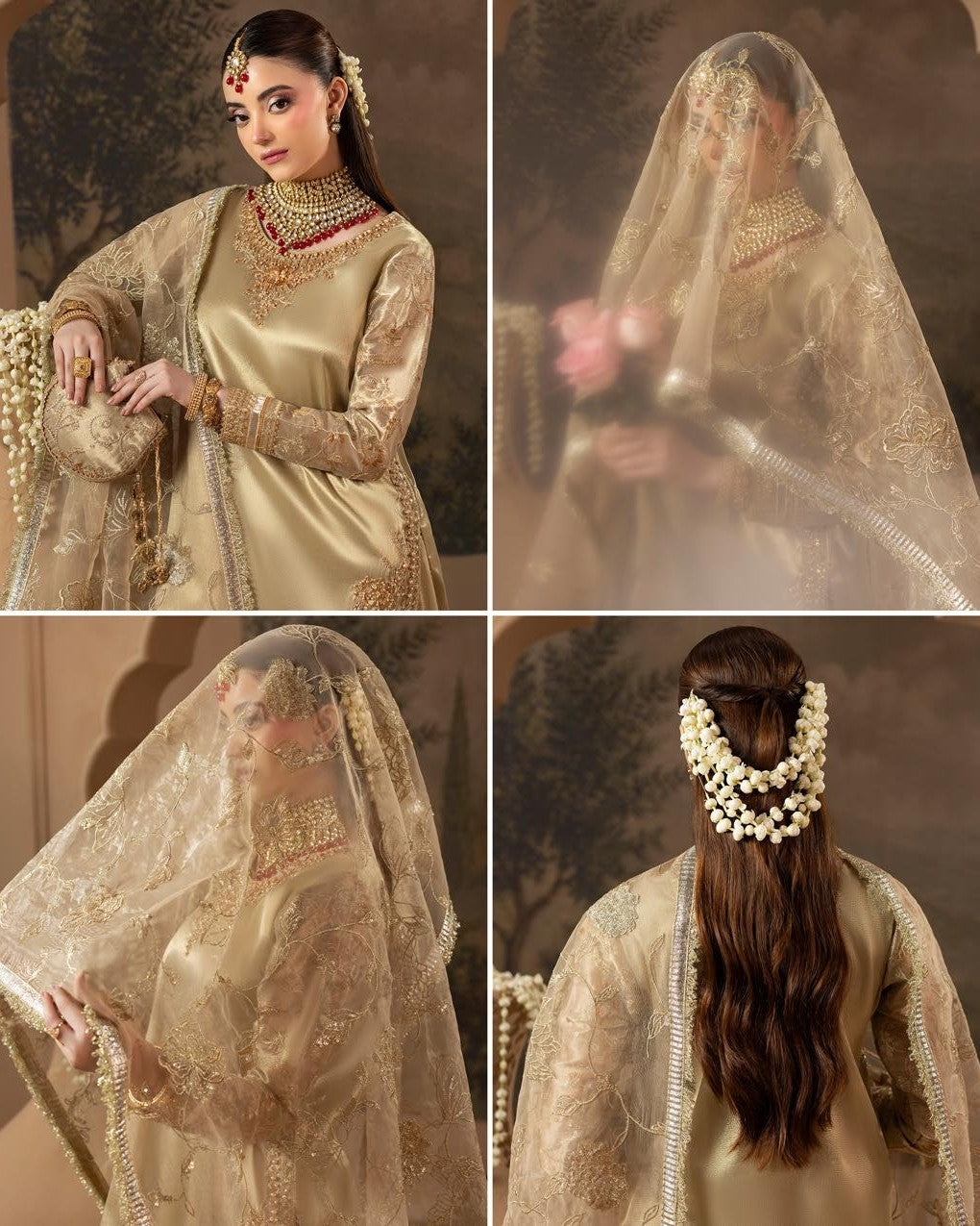 Pakistani Designer Gold Embellished Raw Silk Sharara Gharara Online in KSA Riyadh Saudi Arabia Oman Bahrain Qatar