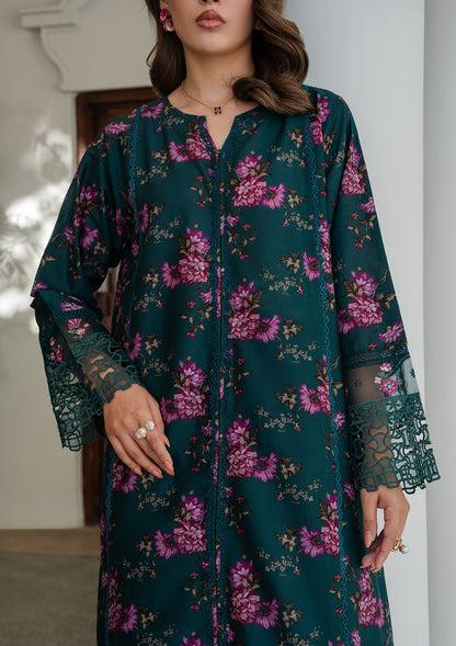Pakistani Designer Green Embroidered Lawn Suit Online in Sri Lanka India Australia