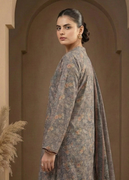 Pakistani Designer Grey Silk Salwar Kameez Online in KSA Riyadh Saudi Arabia Oman Bahrain Qatar
