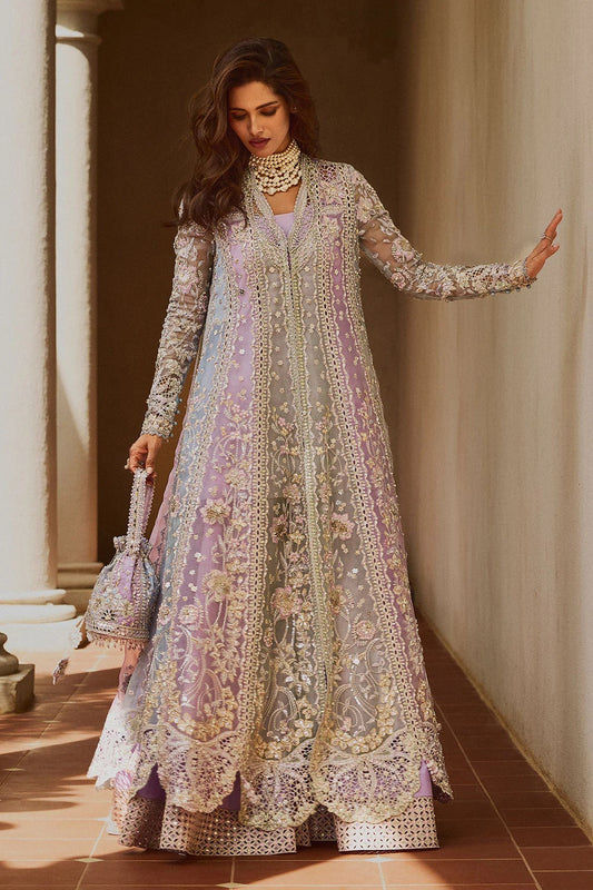 Pakistani Designer Hand Embellished Organza Dress Material Online in Sri Lanka India Australia