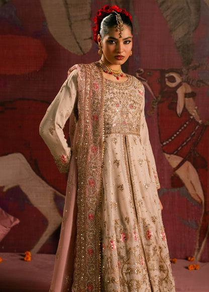 Pakistani Designer Ivory Chiffon Embellished Suit Online in KSA Riyadh Saudi Arabia Oman Bahrain Qatar