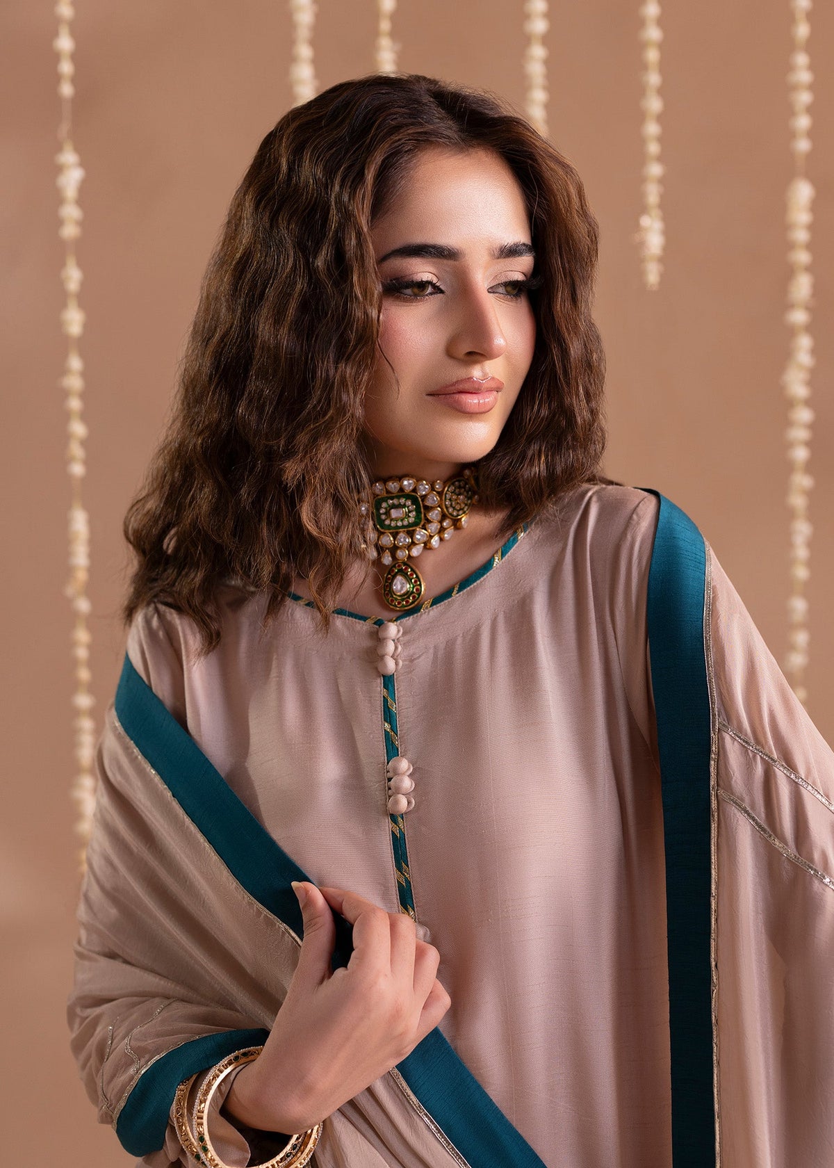 Pakistani Designer Ivory Sharara Suit Online in KSA Riyadh Saudi Arabia Oman Bahrain Qatar