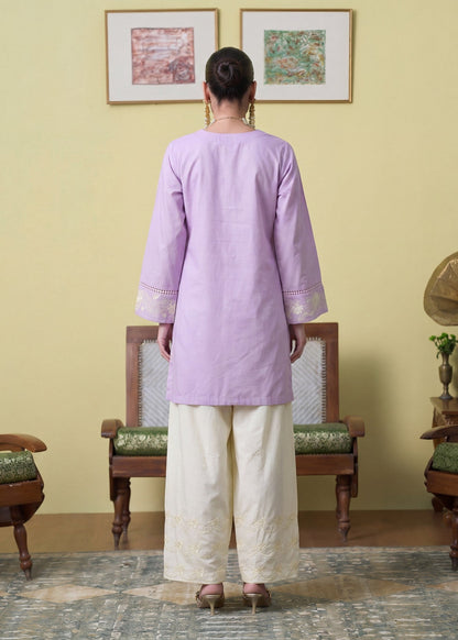 Pakistani Designer Lavender Embroidered Lawn Salwar Kameez Online in KSA Riyadh Saudi Arabia Oman Bahrain Qatar
