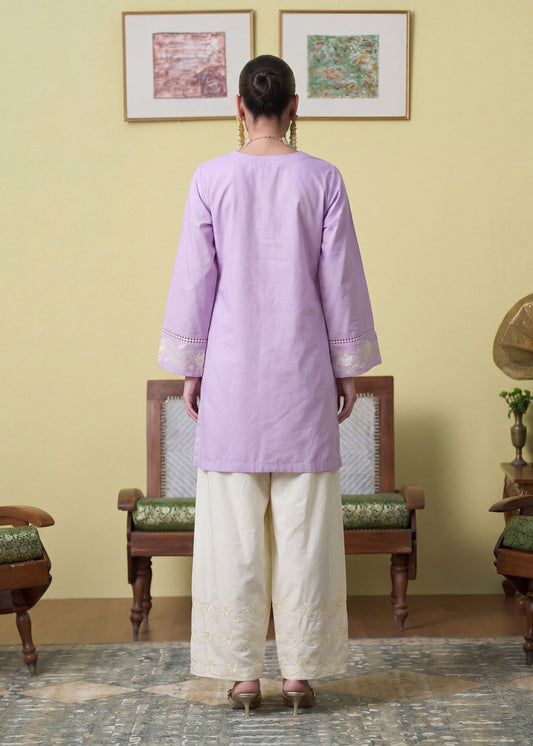 Pakistani Designer Lavender Embroidered Lawn Salwar Kameez Online in KSA Riyadh Saudi Arabia Oman Bahrain Qatar