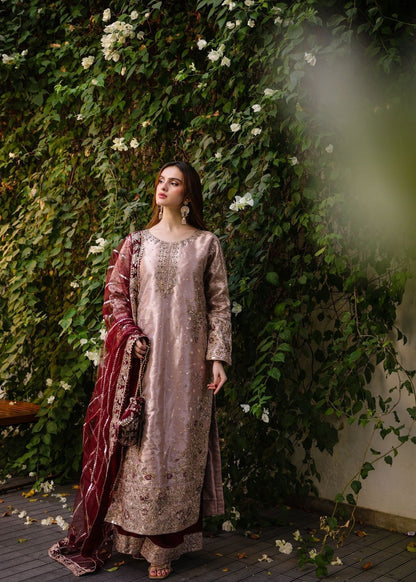 Pakistani Designer Lavender Pink Embroidered Salwar Kameez Online in KSA Riyadh Saudi Arabia Oman Bahrain Qatar