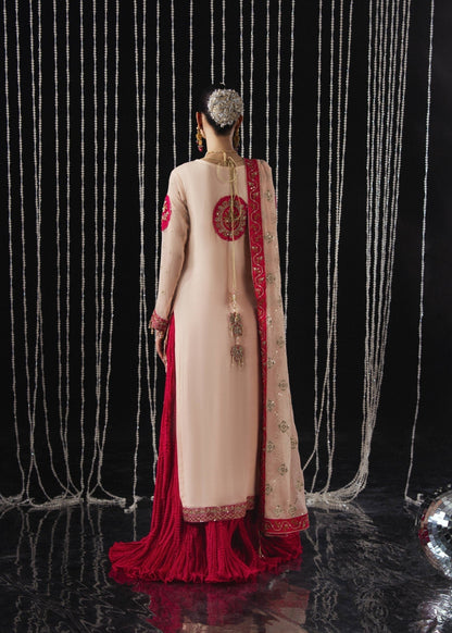 Pakistani Designer Light Pink Chiffon Sharara Gharara Online in KSA Riyadh Saudi Arabia Oman Bahrain Qatar