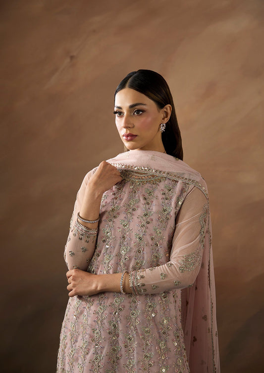 Pakistani Designer Light Pink Net Salwar Suit Online in KSA Riyadh Saudi Arabia Oman Bahrain Qatar