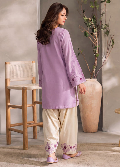 Pakistani Designer Lilac Farshi Shalwar Kurta Online in KSA Riyadh Saudi Arabia Oman Bahrain Qatar