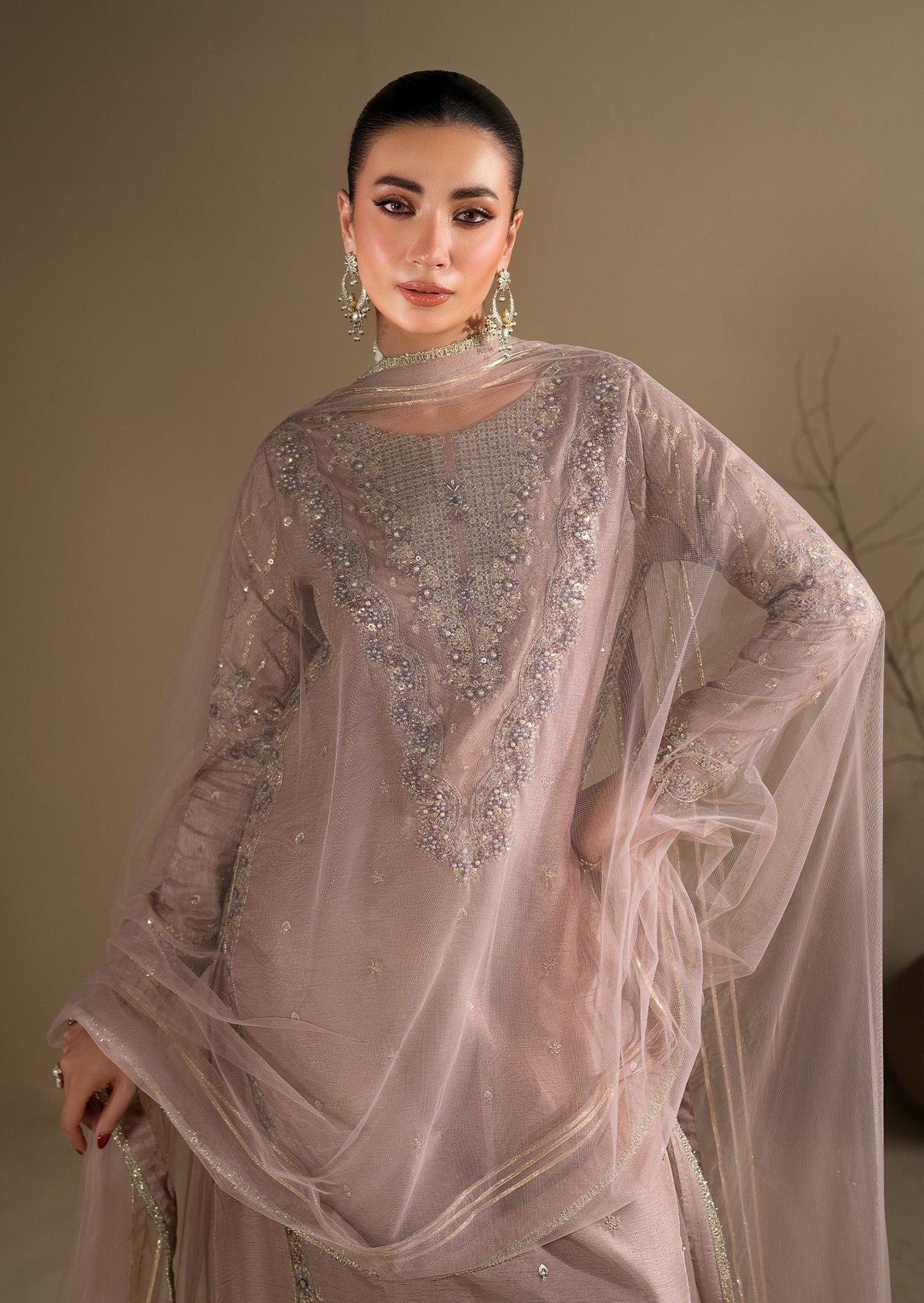 Pakistani Designer Lilac Raw Silk Festive Wear Salwar Kameez Online in KSA Riyadh Saudi Arabia Oman Bahrain Qatar
