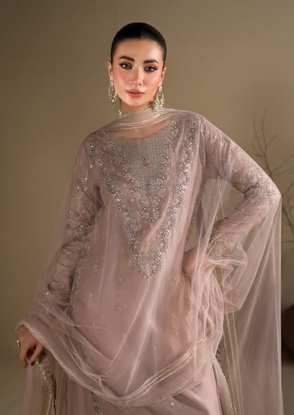 Pakistani Designer Lilac Raw Silk Festive Wear Salwar Kameez Online in KSA Riyadh Saudi Arabia Oman Bahrain Qatar