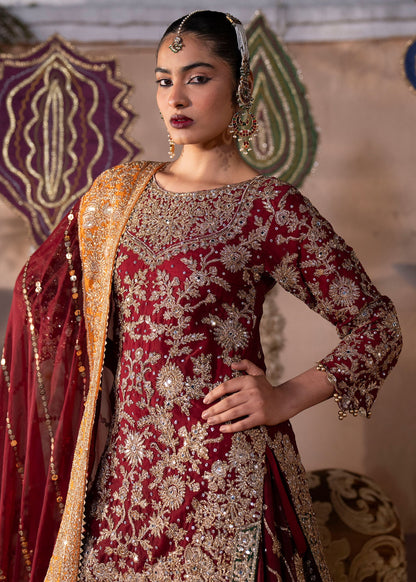 Pakistani Designer Maroon Chiffon Salwar Kameez Online in KSA Riyadh Saudi Arabia Oman Bahrain Qatar