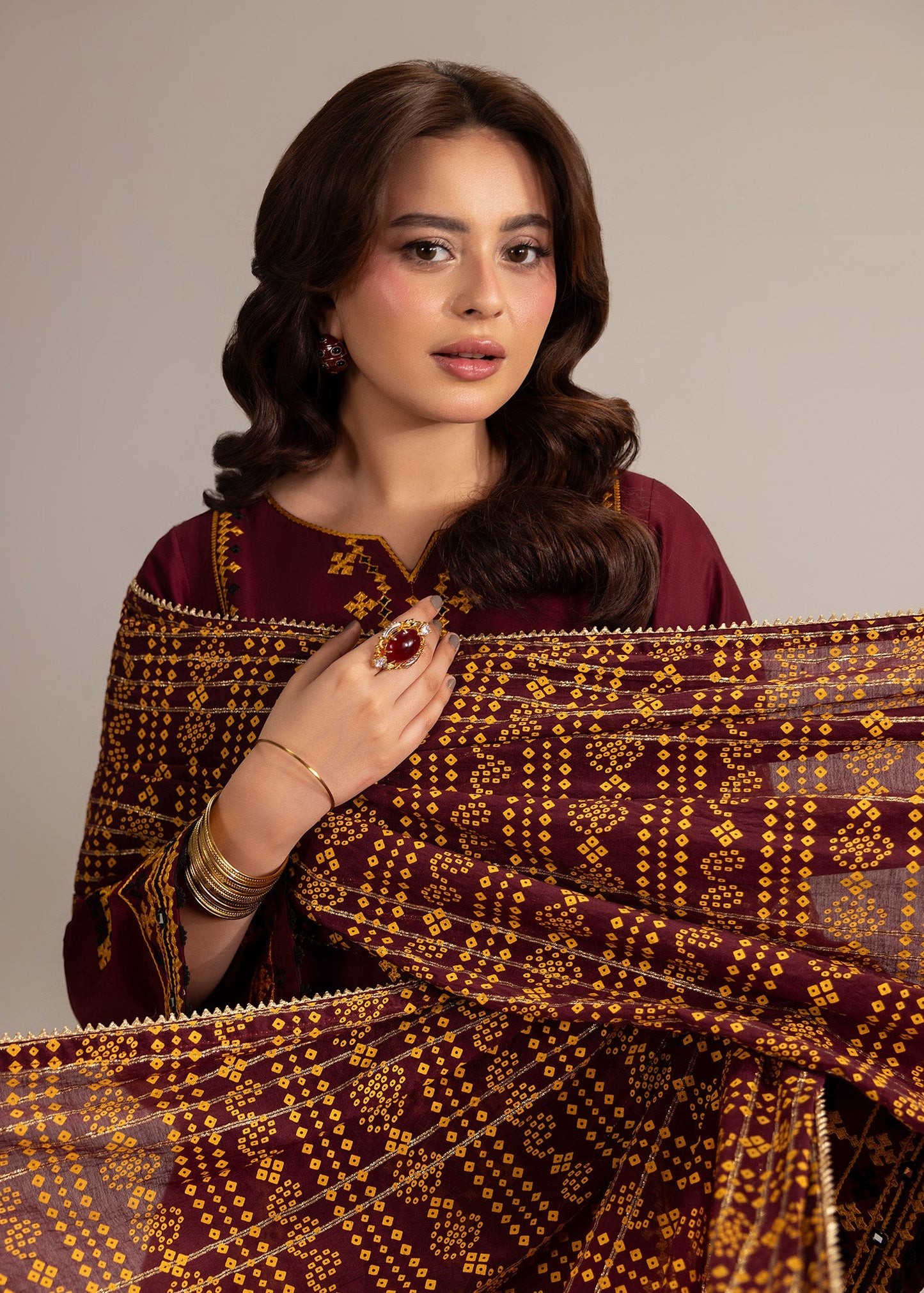 Pakistani Designer Maroon Cotton Shalwar Kameez Online in KSA Riyadh Saudi Arabia Oman Bahrain Qatar