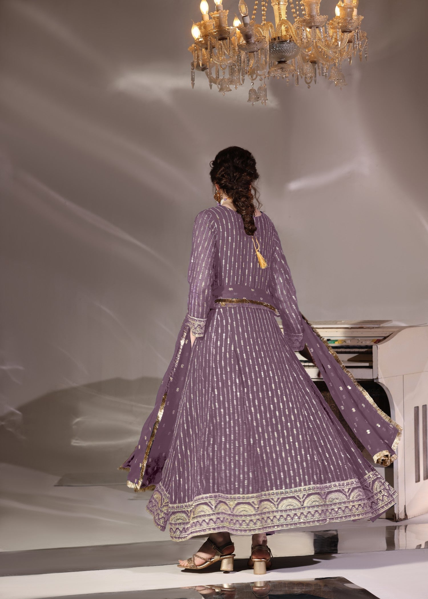 Pakistani Designer Mauve Chiffon Embroidered Salwar Kameez Online in KSA Riyadh Saudi Arabia Oman Bahrain Qatar