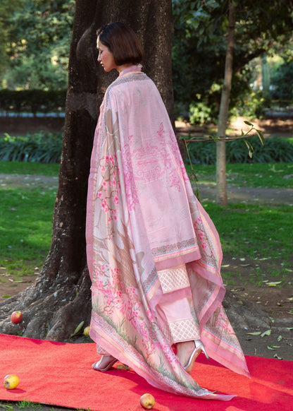 Pakistani Designer Mauve Lawn Festive Suit Online in KSA Riyadh Saudi Arabia Oman Bahrain Qatar