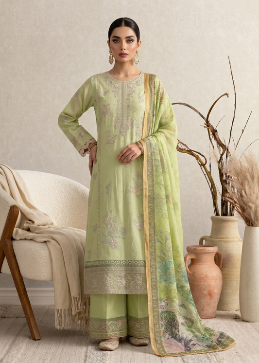 Pakistani Designer Mint Green Cotton Salwar Kameez Online in KSA Riyadh Saudi Arabia Oman Bahrain Qatar