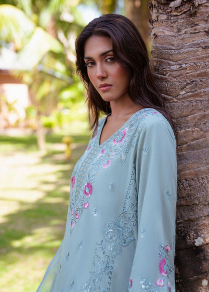 Pakistani Designer Mint Green Embroidered Salwar Kameez Online in KSA Riyadh Saudi Arabia Oman Bahrain Qatar